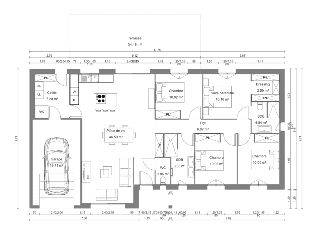 Plan de maison modèle Bisson