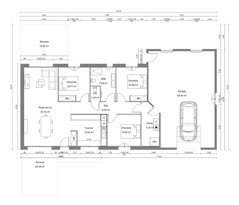 Plan de maison modèle Grazon