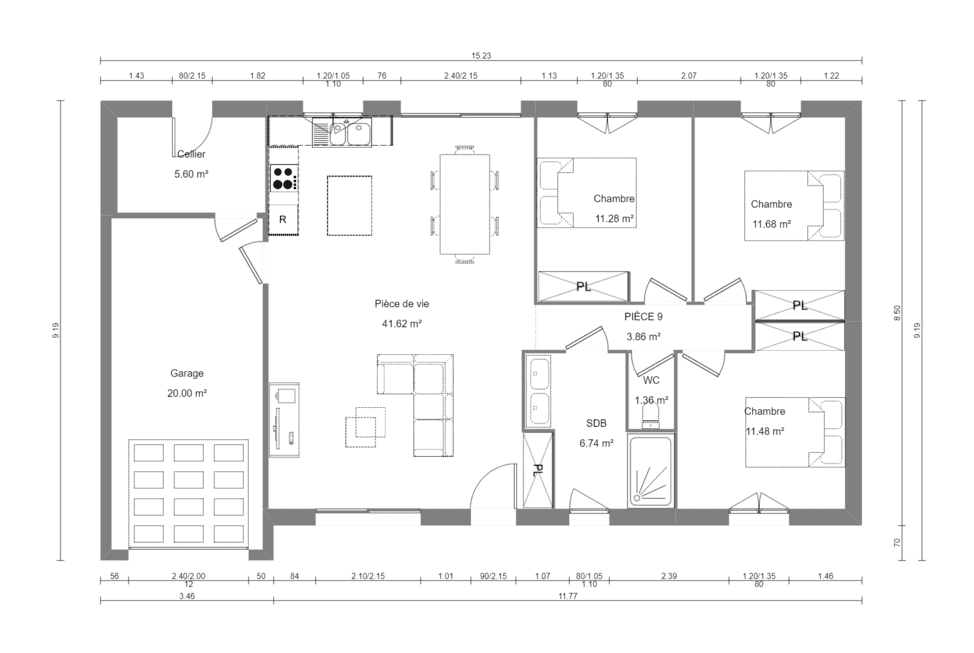 Plan de maison modèle Vineuil