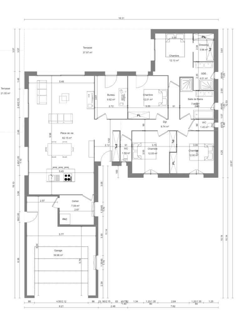 Plan de maison modèle Totin